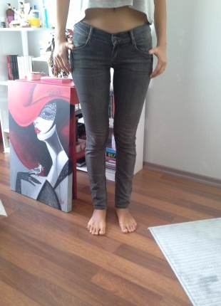 Codentry gri dar paça pantalon
