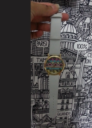 F & F Etnik desenli saat