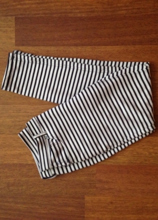 Mavi jeans çizgili pantolon