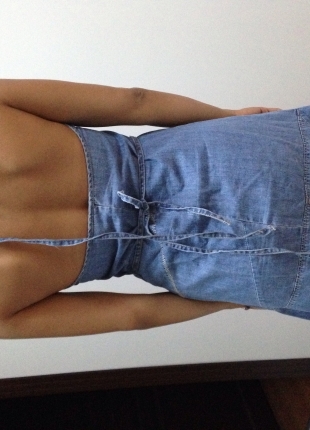 Mango denim elbise