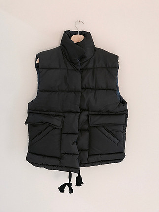 Oversized şişme kolsuz mont