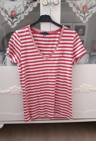 fuşya beyaz t shirt