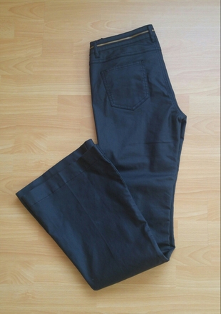 l Beden siyah Renk BEYMEN DERI GÖRÜNÜMLÜ PANTALON