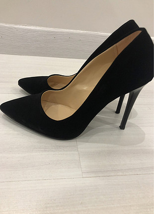 37 Beden Ince topuk 37 suet siyah stiletto