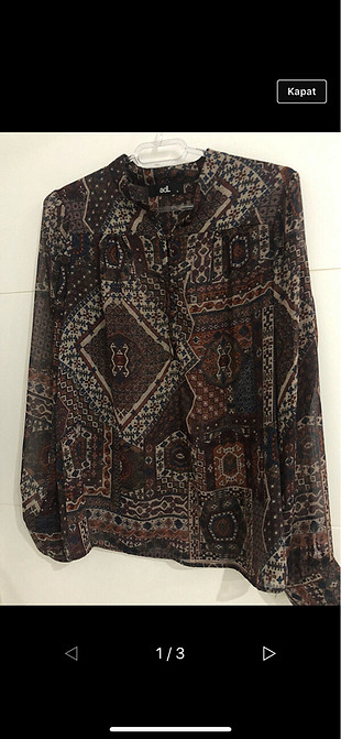 ADL Adil isik sifon bluz bordo krem