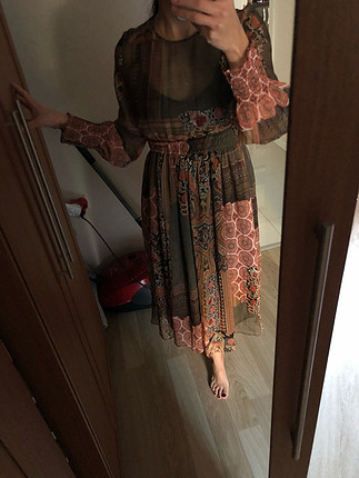 s Beden Zara şifon elbise