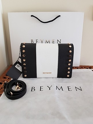 Yeni Beymen altın rengi troklu messenger çanta