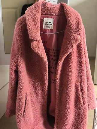 Zara Tüylü pembe kaban